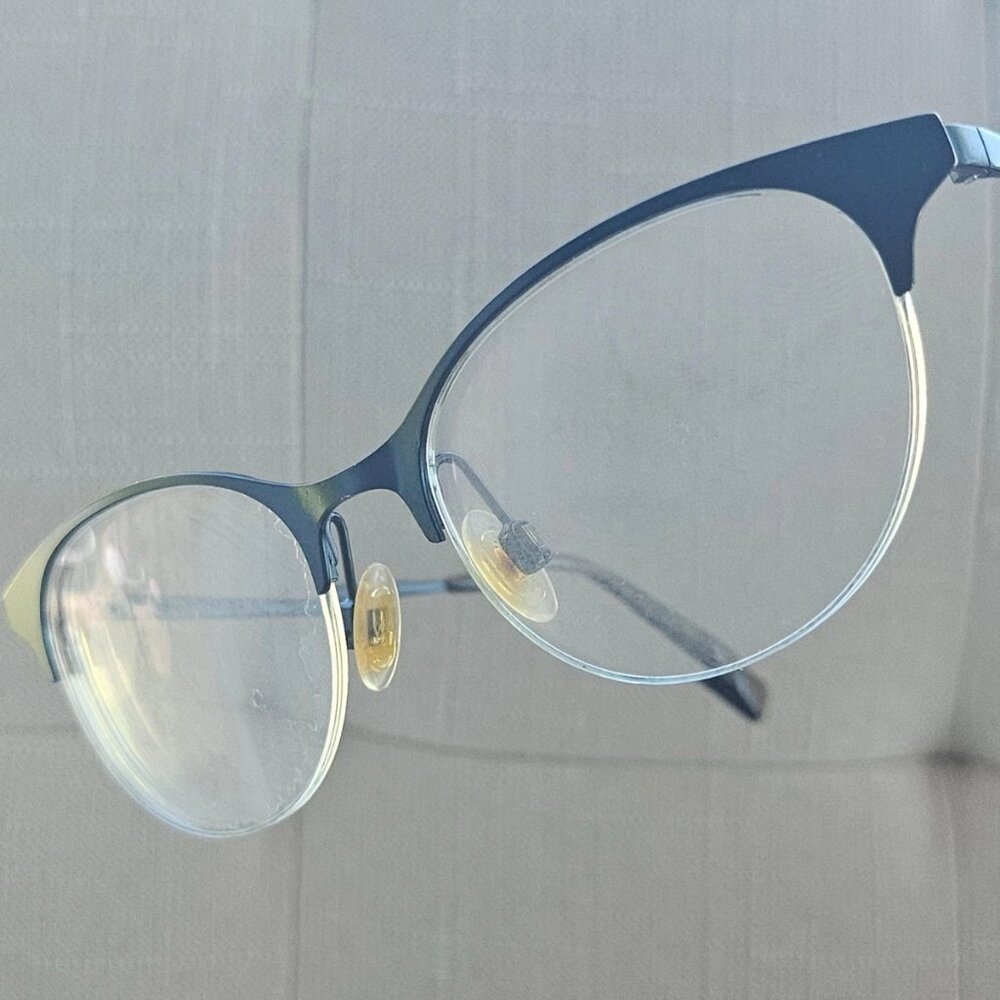 Warby Parker Women Eyeglasses Frame Half Rim Glasses Eye Wear ESTHER 2250
